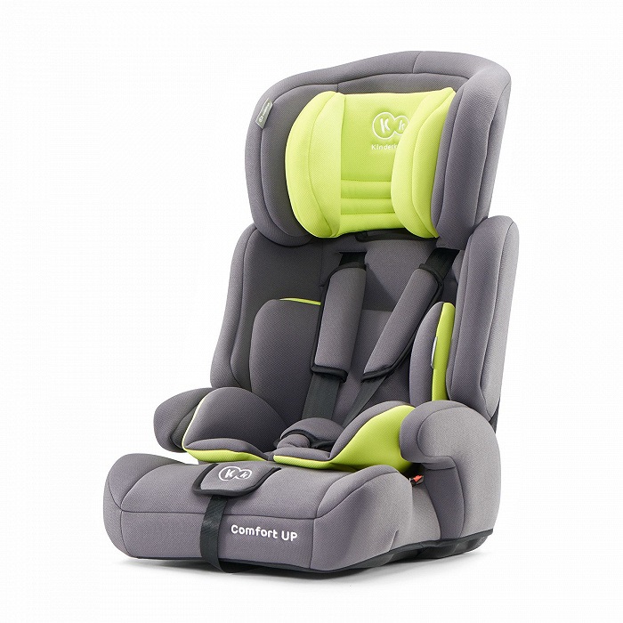 Kinderkraft COMFORT UP i-Size Seggiolino Auto Verde, per Bambini 76-150 cm (9-36 kg), Poggiatesta Regolabile, Cinture di Sicurezza, Inserto Modulare