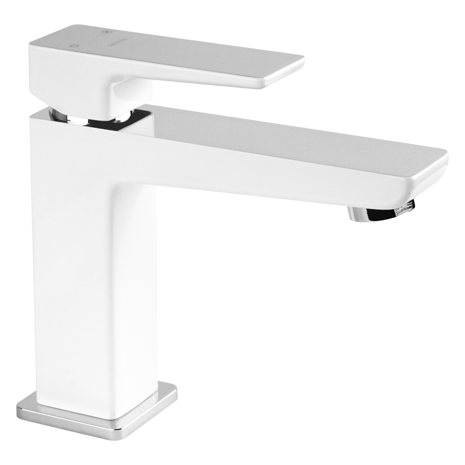 OMNIRES PARMA Rubinetto Lavabo PM7410CRB Cromo/Bianco con Getto Comfort e Risparmio Idrico