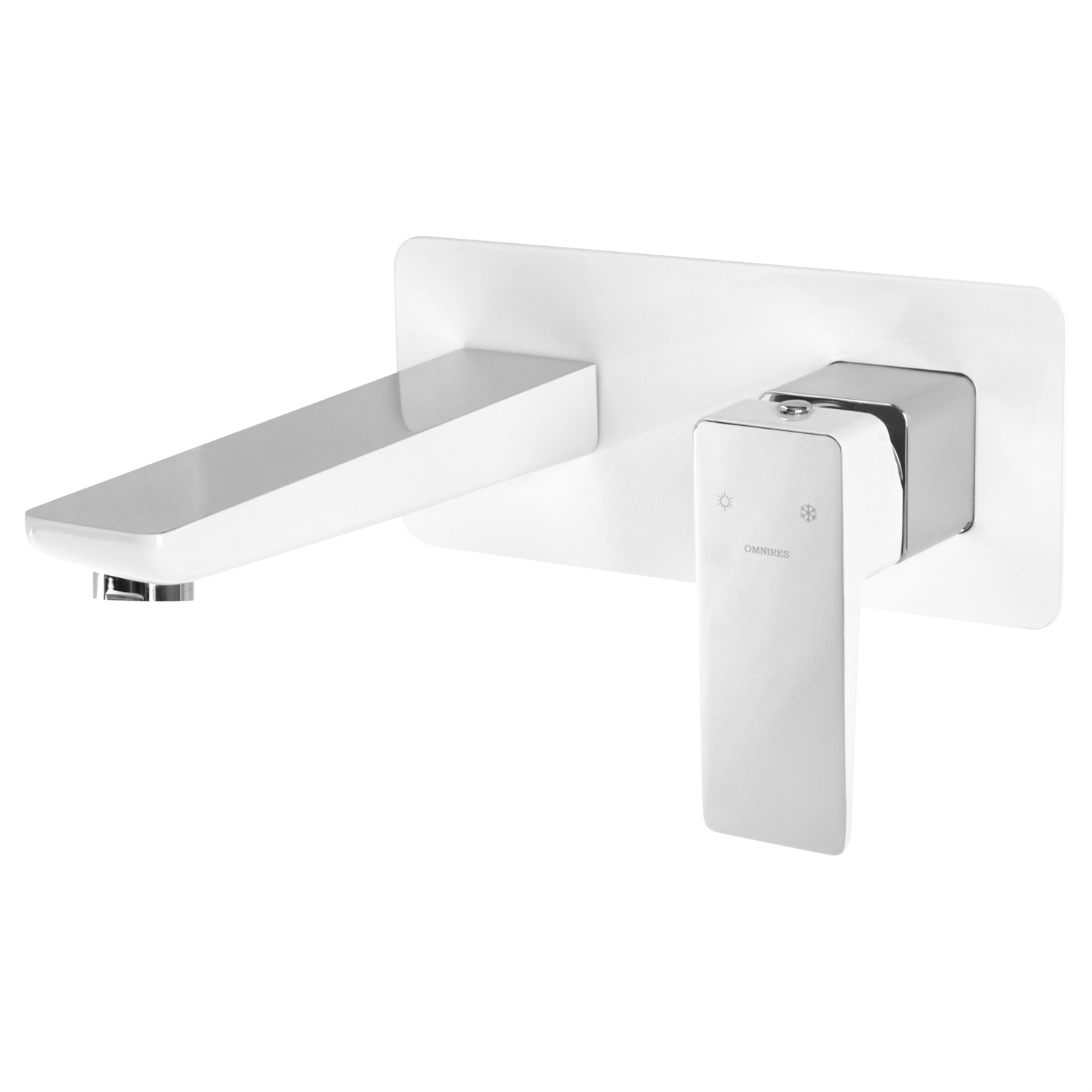 OMNIRES PARMA Rubinetto Lavabo da Incasso Cromo-Bianco PM7415CRB con Getto Comfort e Risparmio Idrico