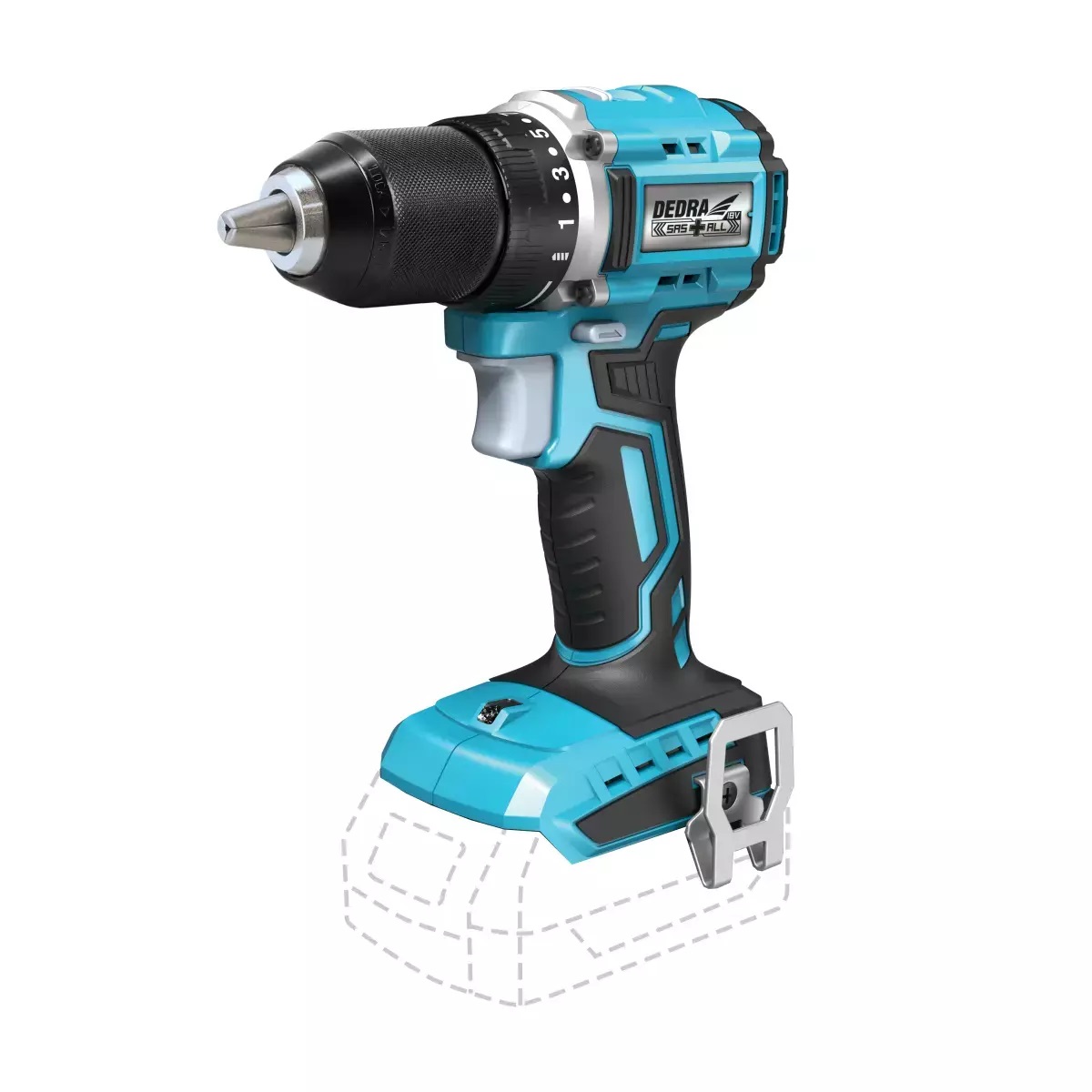 Dedra Trapano Avvitatore Brushless 18V con Luce LED e Funzione di Arresto Automatico
