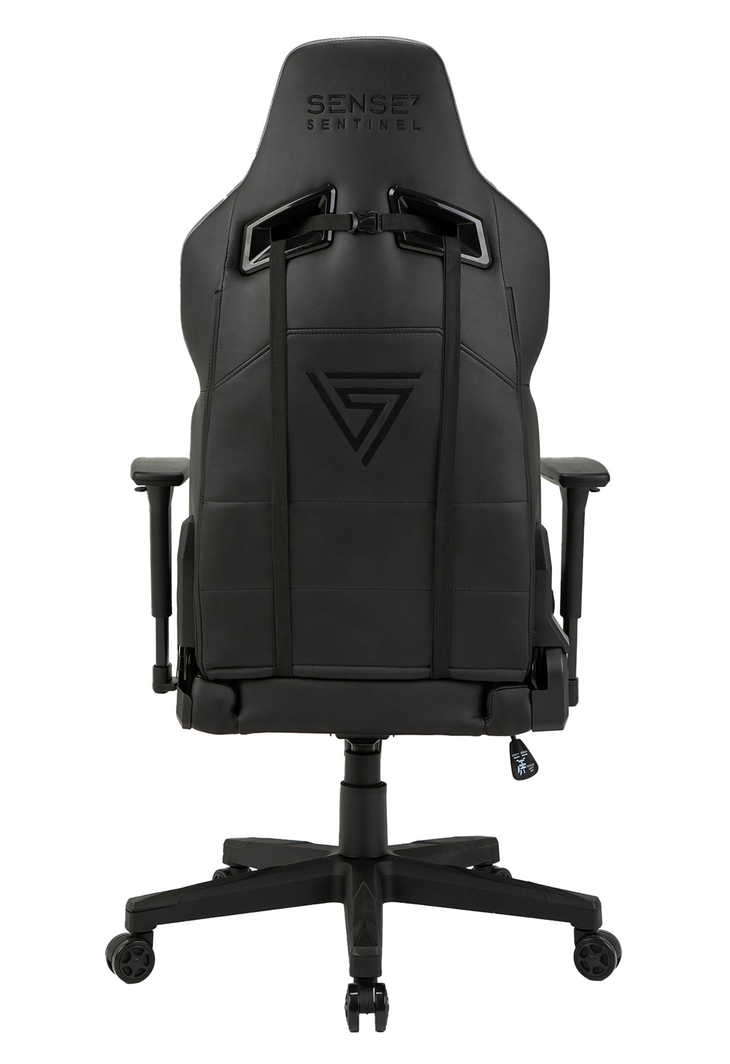 SENSE7 Sentinel - Poltrona da gioco ergonomica con cuscini lombari regolabili, inclinazione a 160°, braccioli 3D, funzione dondolo, fino a 150 kg, nera-grigia