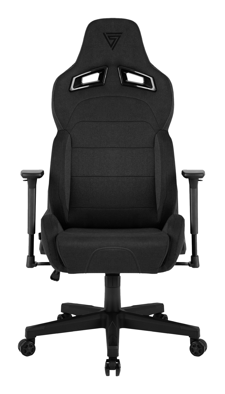 SENSE7 Sedia da gioco Sentinel - Ergonomica con braccioli 3D, inclinazione 160°, funzione dondolo, imbottitura HDE™, fino a 150 kg, nera