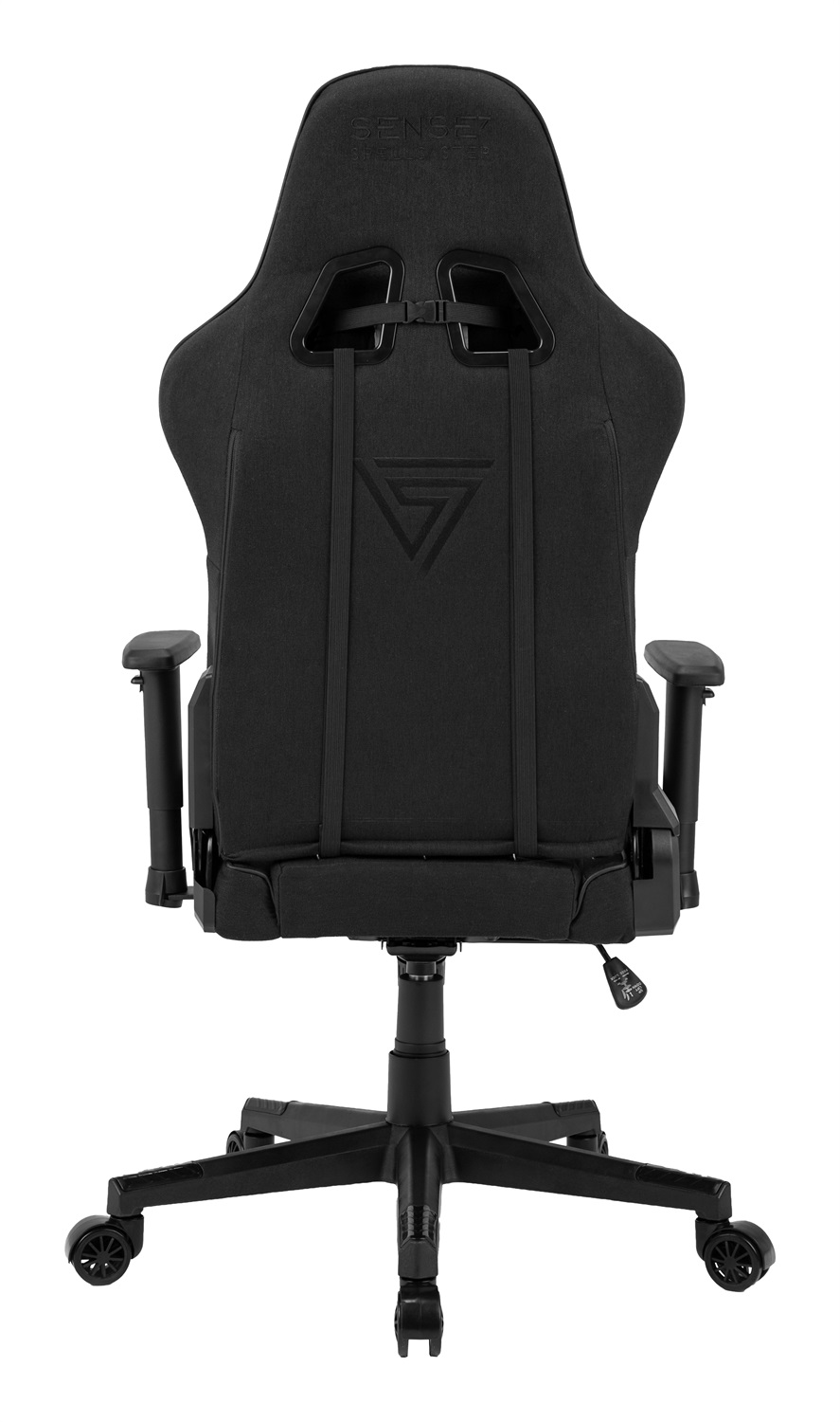 SENSE7 Poltrona da gioco Spellcaster Ergonomica con Cuscini Lombari Regolabili e Inclinazione 160° - Sedia da Ufficio in Similpelle, Capacità 150kg, Colore Nero-Rosso