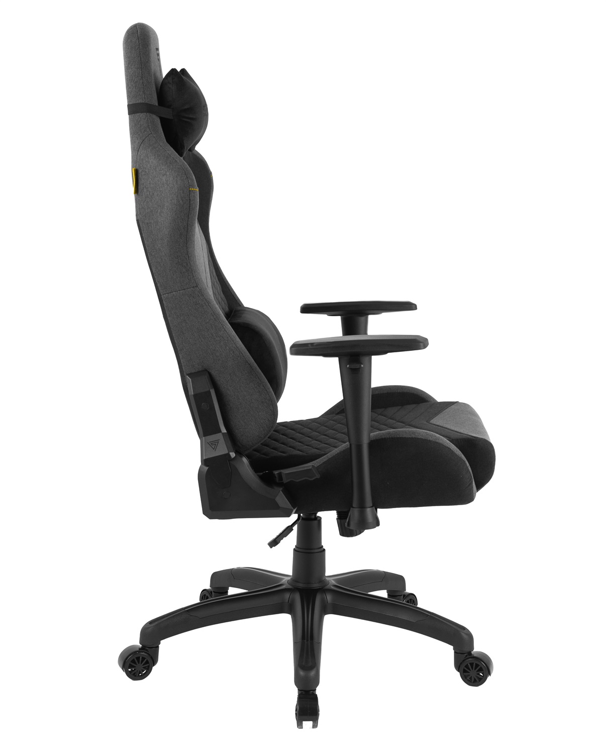 SENSE7 Spellcaster Senshi Edition XL - Poltrona da gioco ergonomica in tessuto grigia con cuscini lombari e inclinazione regolabile