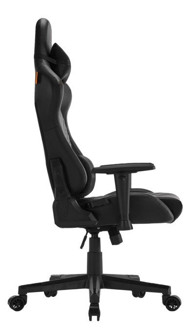 SENSE7 Spellcaster SENSHI - Sedia da gaming ergonomica in ecopelle nera, 150 kg, con cuscini lombari e inclinazione regolabile