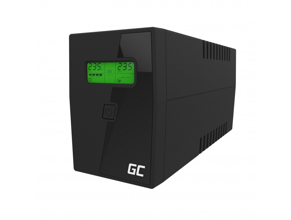 Green Cell UPS01LCD Gruppo di Continuità (UPS) A Linea Interattiva 600 VA 360 W con 2 Prese AC e Porta USB