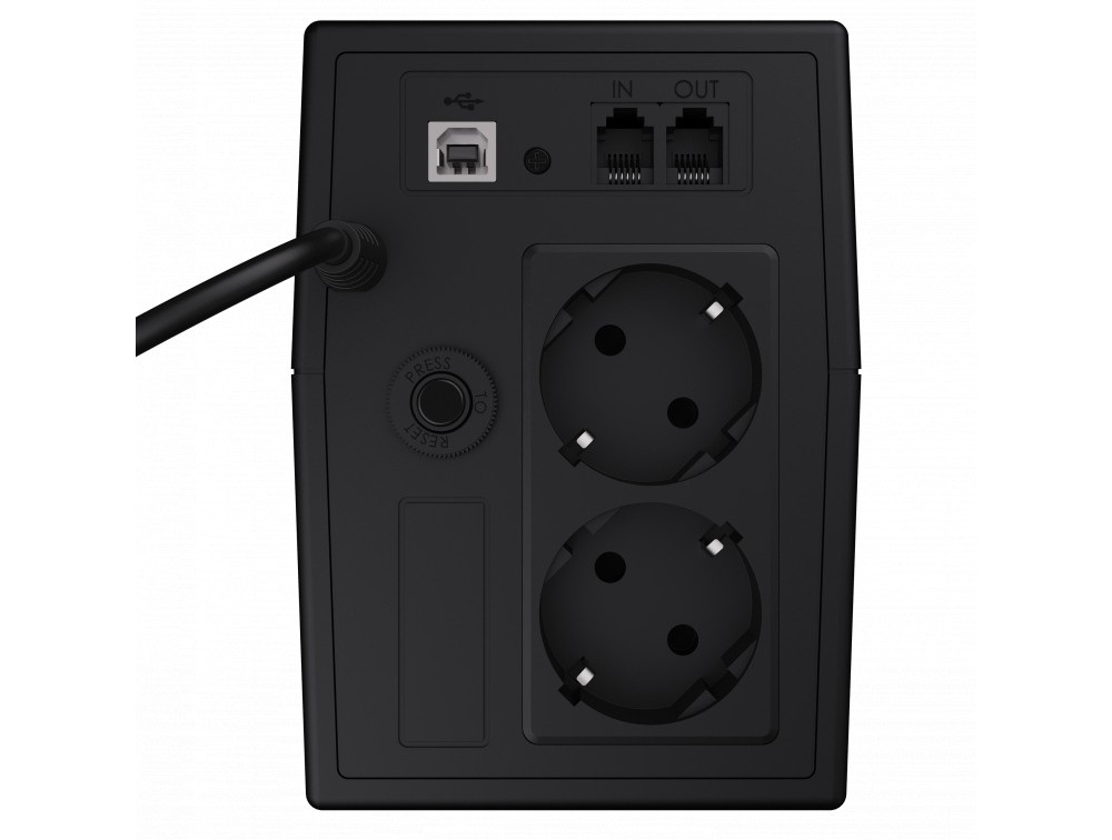 Green Cell UPS02 Gruppo di Continuità (UPS) A Linea Interattiva 0,8 kVA 480 W con 2 Prese AC e Uscita Sinusoidale