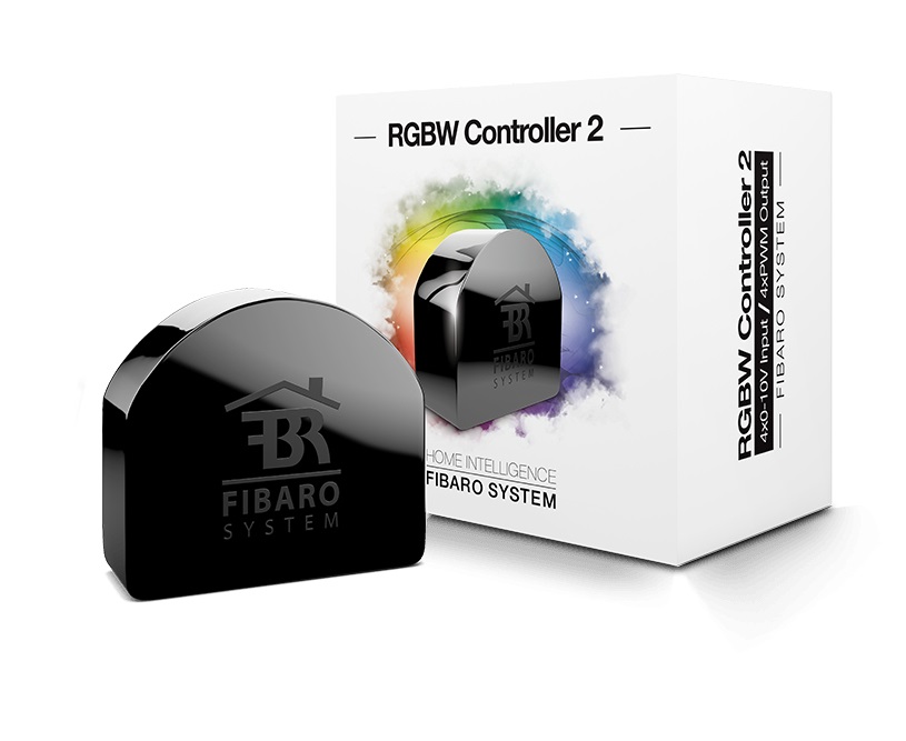 FIBARO RGBW Controller 2 FGRGBWM-442 Z-Wave Plus - Controllo Wireless per Nastri RGB/RGBW con App Mobile e Comando Vocale