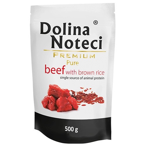 DOLINA NOTECI Premium Cibo Umido per Cani Adulti Ricco di Manzo 500 g