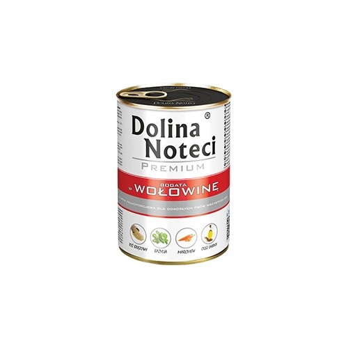 Dolina Noteci Premium Cibo Umido per Cani Adulto Ricco di Manzo 400 g