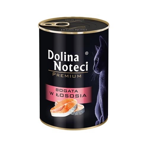 Dolina Noteci Cibo Umido Premium Ricco di Salmone per Gatti Adulti 400g - Senza Cereali