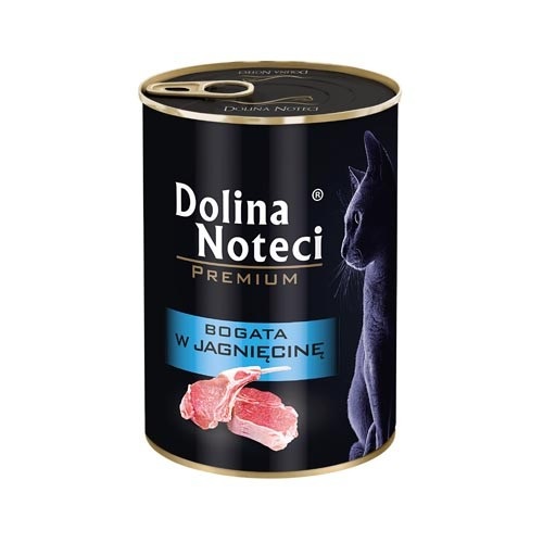 Dolina Noteci Cibo Umido per Gatti Adulti Ricco di Agnello 400 g - Alimento Completo e Bilanciato