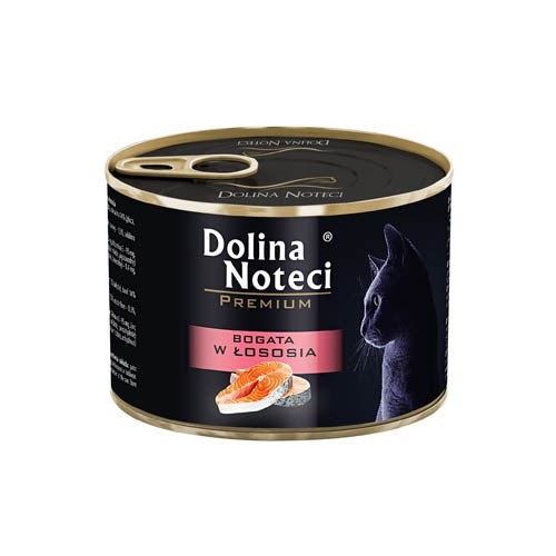 Dolina Noteci Cibo Umido per Gatti al Salmone - 185 g, Senza Conservanti e Glutine