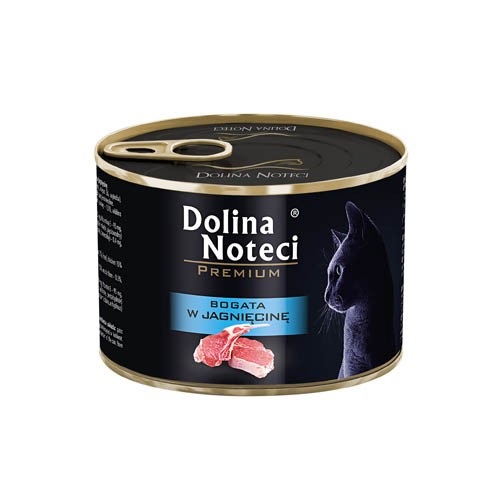 DOLINA NOTECI Cibo Premium per Gatti Adulti Ricco di Agnello - 185g