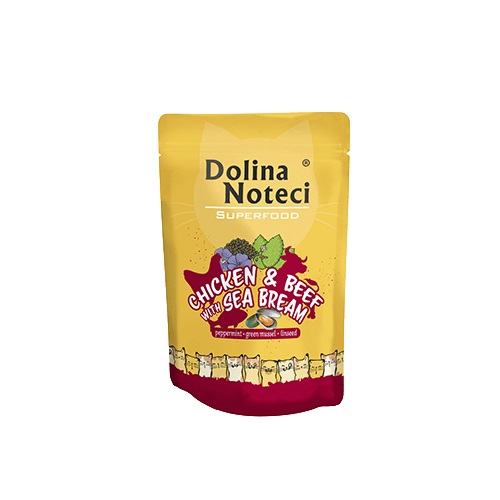 Dolina Noteci Superfood Cibo Umido per Gatti con Pollo, Manzo e Gamberi - 85g