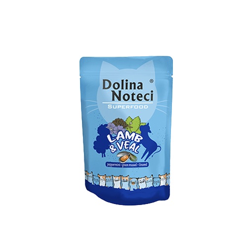 Dolina Noteci Superfood Cibo Umido per Gatti Adulto con Agnello e Vitello - 85 g