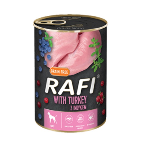 Dolina Noteci Rafi Alimento Umido Completo per Cani Adulti con Tacchino - 400 g