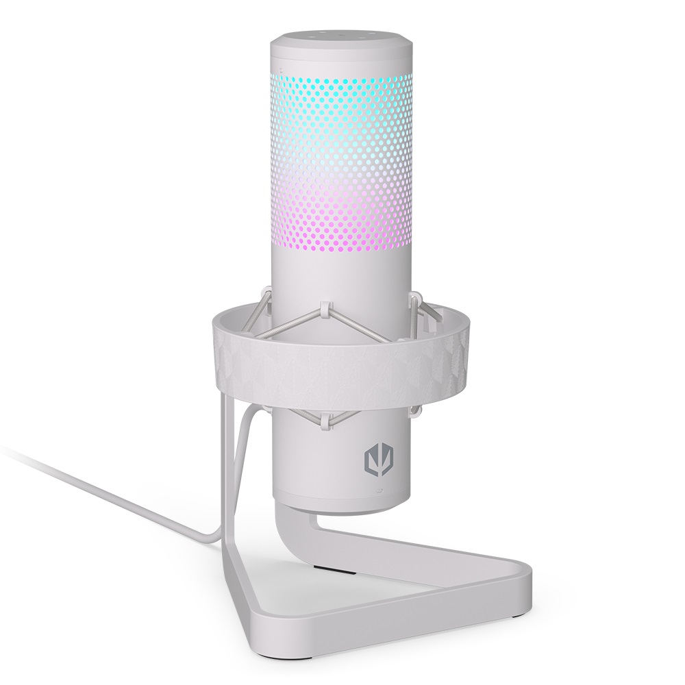 ENDORFY AXIS Streaming Microfono Bianco per PC - Cablato, USB-C, Frequenza 30-18000 Hz, 24 bit, RGB