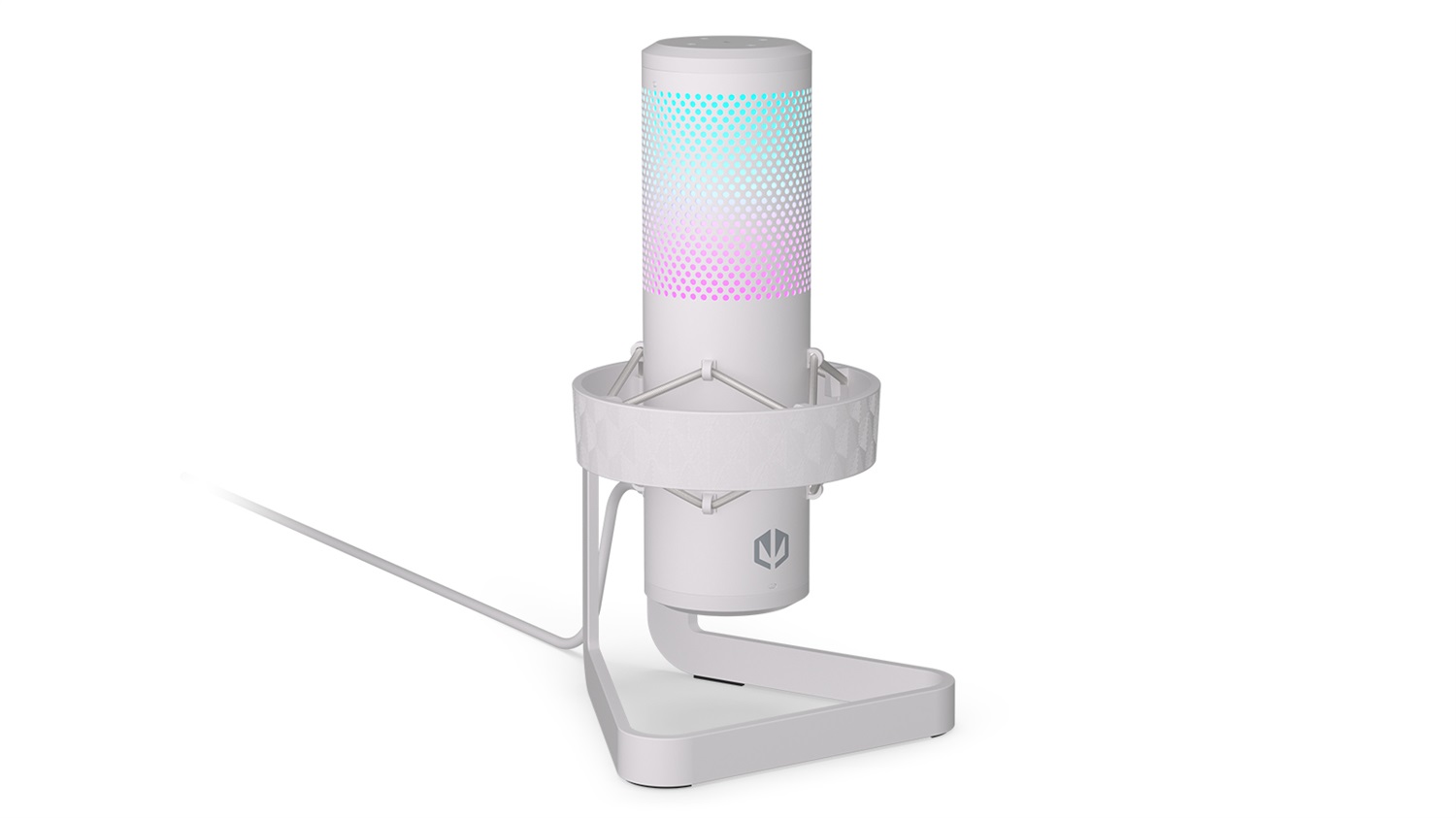 ENDORFY AXIS Streaming Microfono Bianco per PC - Cablato, USB-C, Frequenza 30-18000 Hz, 24 bit, RGB