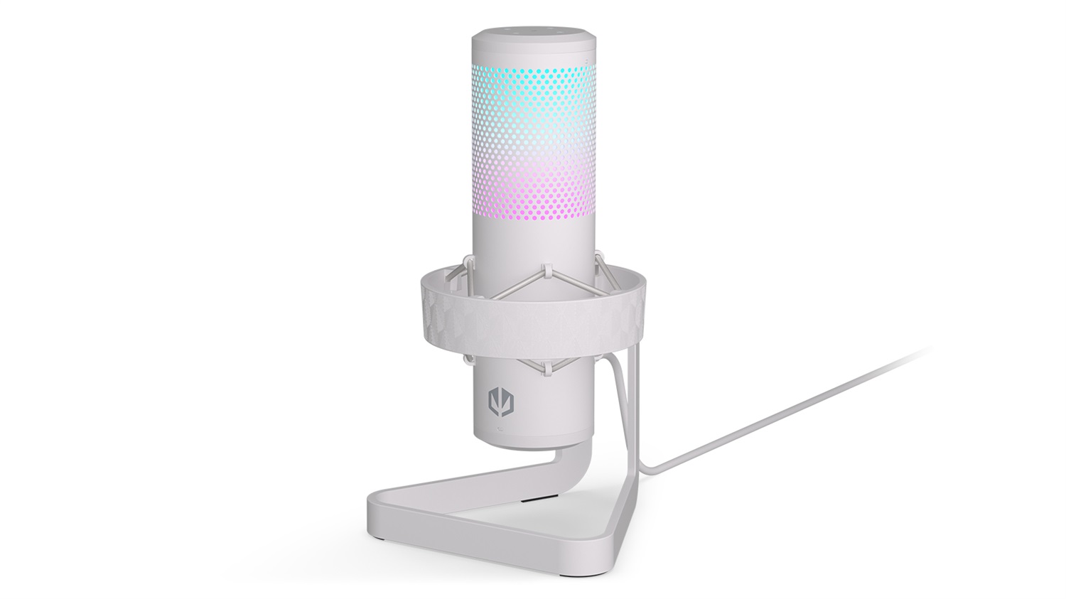 ENDORFY AXIS Streaming Microfono Bianco per PC - Cablato, USB-C, Frequenza 30-18000 Hz, 24 bit, RGB