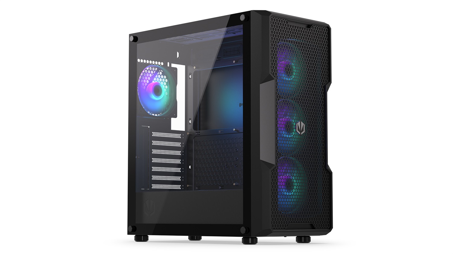 ENDORFY Regnum 400 ARGB Tower Nero - Case PC ATX con 4 Ventole ARGB e Vetro Temperato