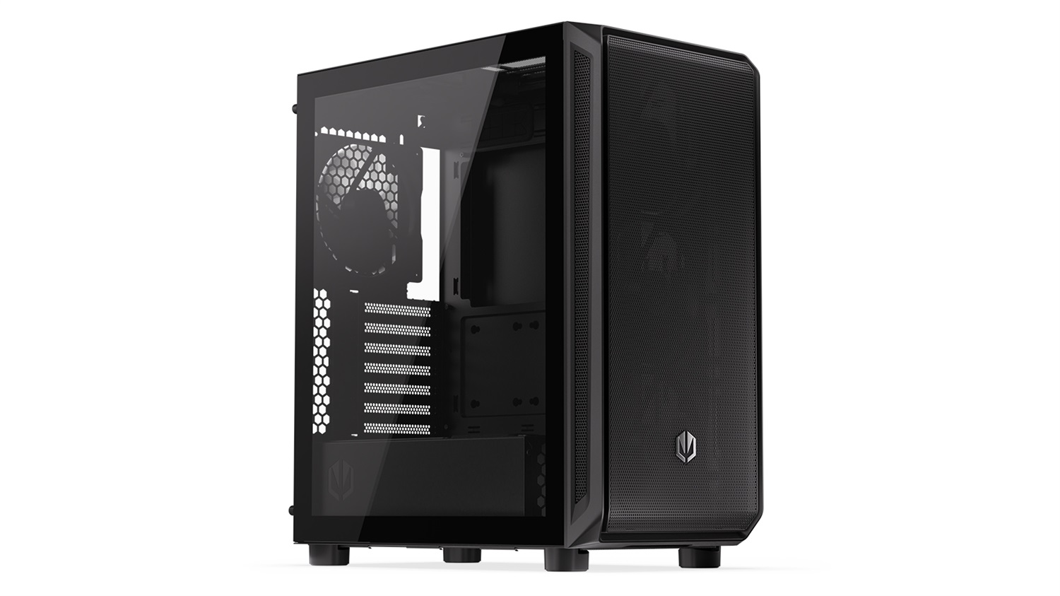 ENDORFY Arx 500 Air Computer Case Midi Tower Nero con Pannello in Vetro Temprato e Cinque Ventole da 140 mm