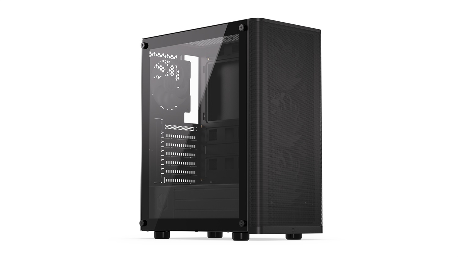 ENDORFY Ventum 200 ARGB Full Tower Case per PC Nero con 4 Ventole ARGB, Pannello Frontale in Mesh e Lato in Vetro Temperato