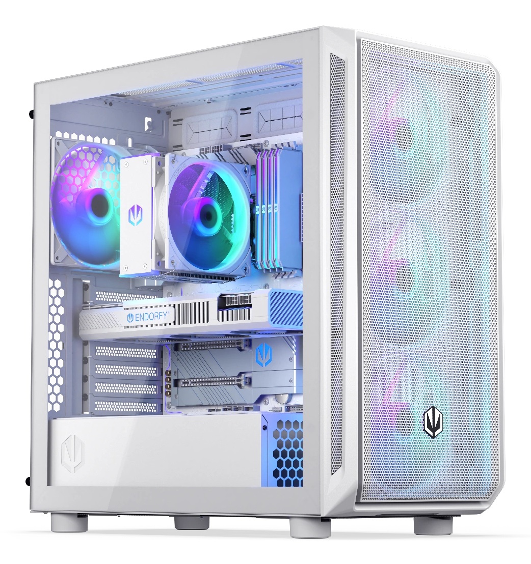Endorfy Case ARX 700 Midi-Tower ATX Bianco con Illuminazione ARGB e Porta USB-C