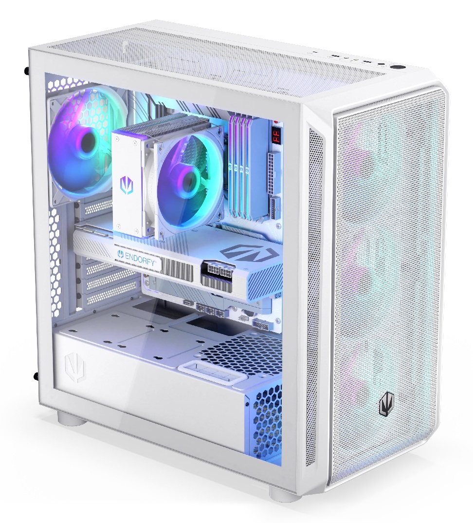 Endorfy Case ARX 700 Midi-Tower ATX Bianco con Illuminazione ARGB e Porta USB-C