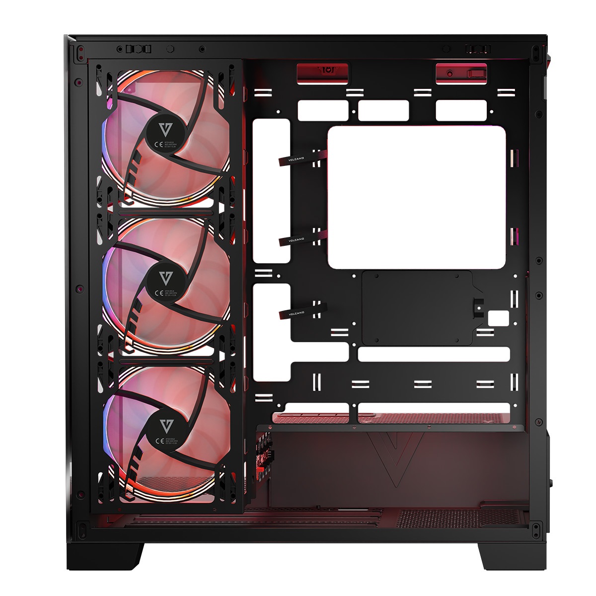 Modecom Volcano SPACE APEX - Case Midi Tower Nero con ARGB, USB 3.0 e Type-C