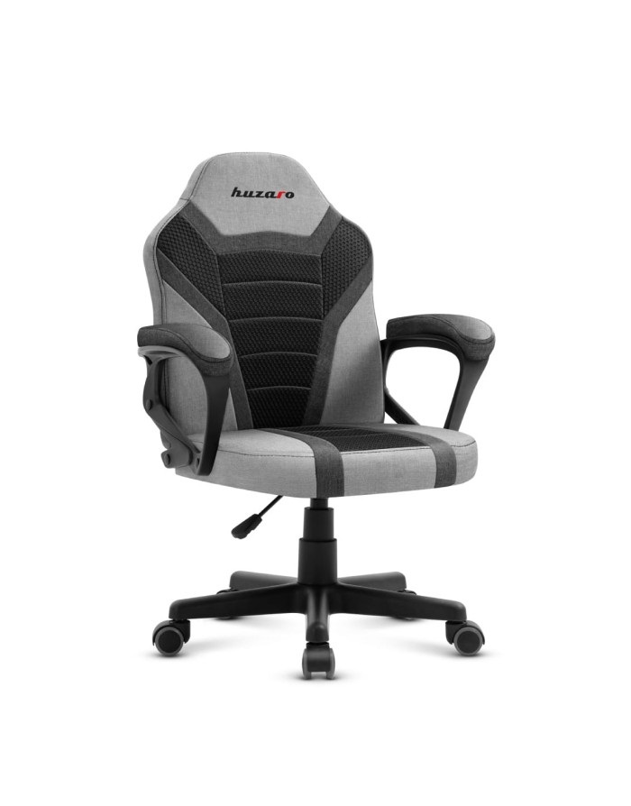 Huzaro Ranger 1.0 Grey Mesh - Sedia Gaming Ergonomica per Bambini con Seduta Piatta e Schienale a Rete