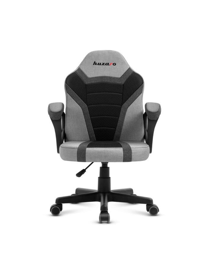 Huzaro Ranger 1.0 Grey Mesh - Sedia Gaming Ergonomica per Bambini con Seduta Piatta e Schienale a Rete
