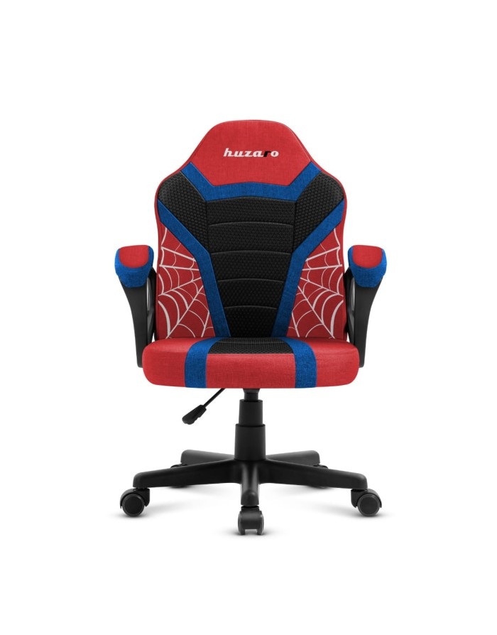 Huzaro Ranger 1.0 Spider - Sedia Gaming per Bambini con Seduta Piatta e Schienale Imbottito, Nero, Blu, Rosso