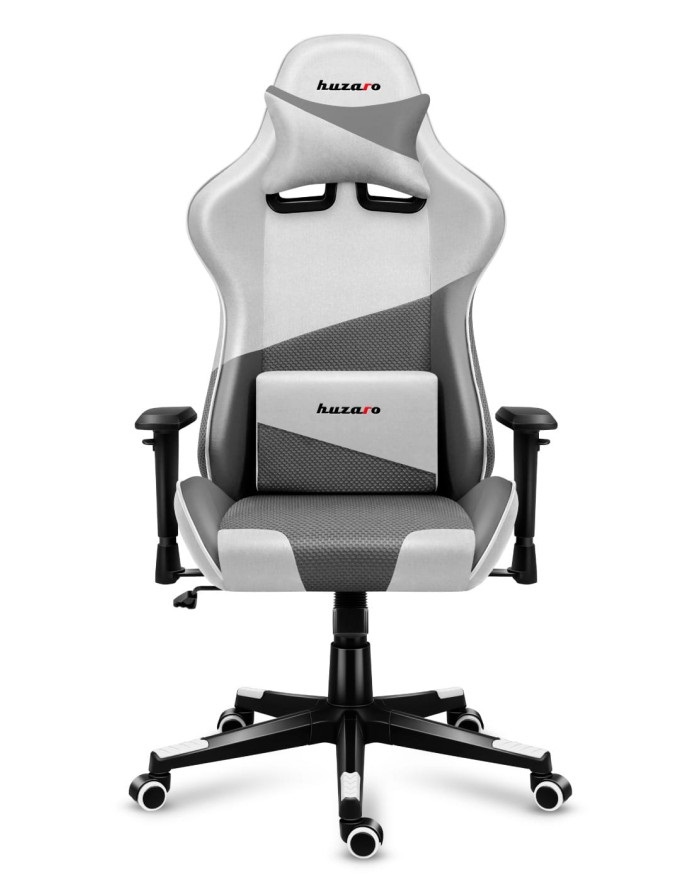 Huzaro Force 6.2 Sedia da gaming per PC Bianco e Grigio, Seduta a dondolo, Schienale imbottito, Fino a 130 kg