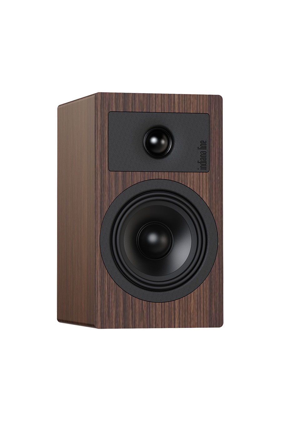 Indiana Line Tesi 2 Coppia Diffusori Hi-Fi da Scaffale in Legno Moka, 2 Vie, 80W