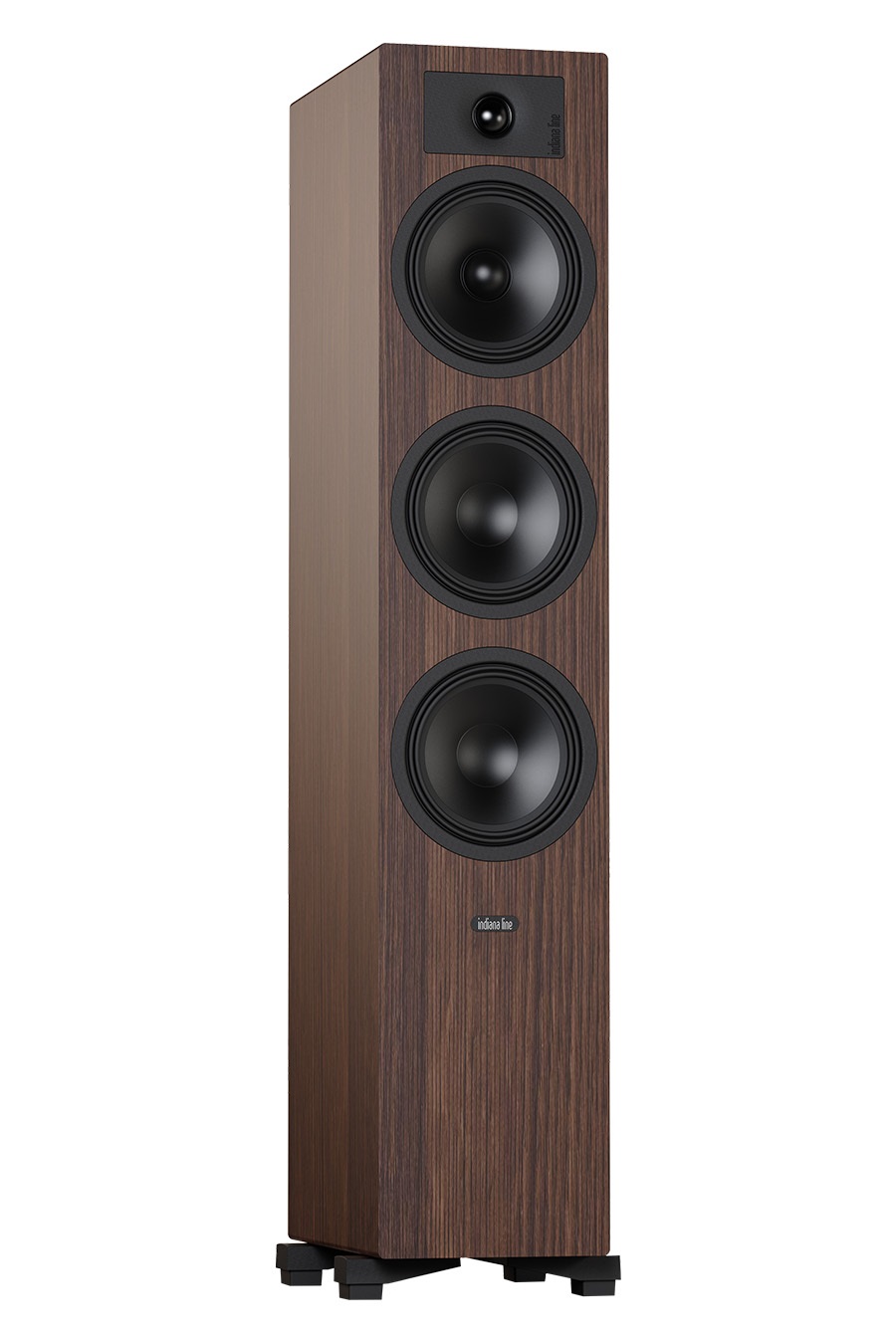 Indiana Line Tesi 6 Coppia Diffusori da Pavimento 3 Vie in Legno Moka - Potenza 30-160W, Impedenza 4-8 Ohm