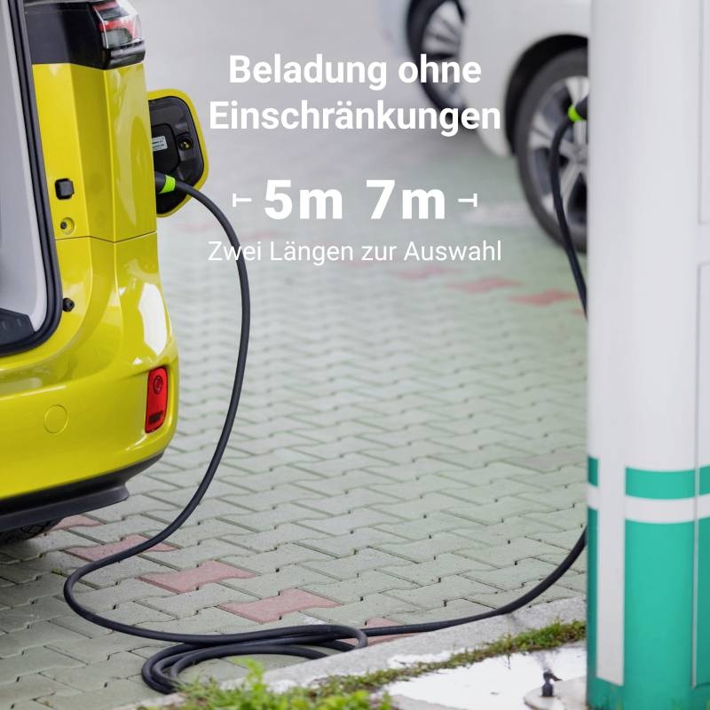 Green Cell EVKABGC04 Cavo di Ricarica Tipo 2 11kW 7m per Veicoli Elettrici - Compatibile con Tesla, Kia, VW, BMW e Ford