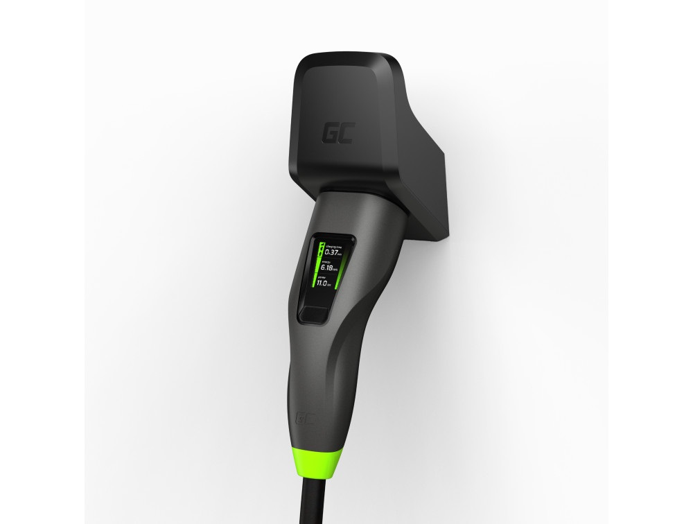 Green Cell Habu Holder - Supporto a parete per cavo di ricarica EV Tipo 2, resistente alle intemperie e adatto per uso interno ed esterno