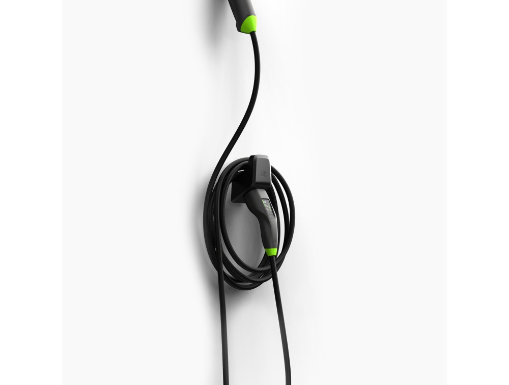 Green Cell Habu Holder - Supporto a parete per cavo di ricarica EV Tipo 2, resistente alle intemperie e adatto per uso interno ed esterno