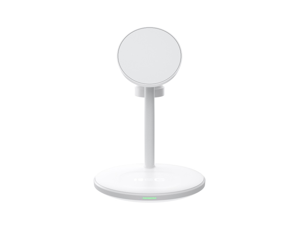 Green Cell MSST-GC-3IN1-W Caricabatterie wireless 3 in 1 MagSafe per iPhone, Apple Watch e AirPods - Bianco, 20.5W