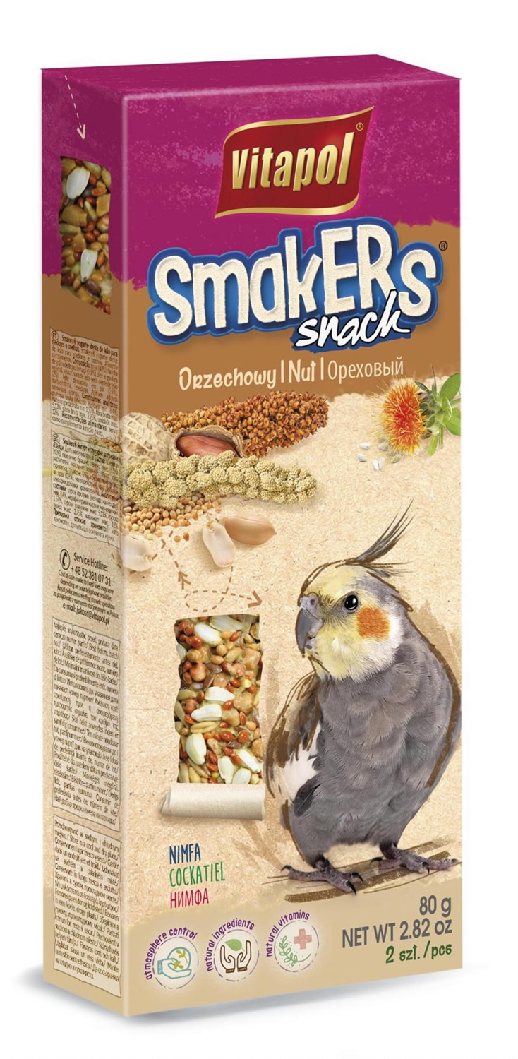 Vitapol Smakers per Ninfe - Nocciola 90 g, 2 Pezzi con Vitamina E
