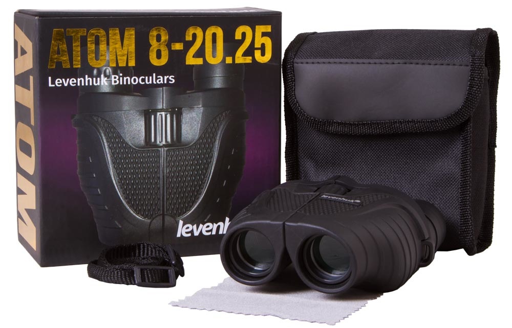 Levenhuk Binocolo Atom 8-20x25 - Compatto, Ingrandimento Variabile e Apertura di 25 mm