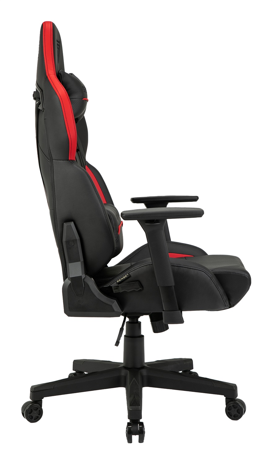 SENSE7 Sedia da Gaming Sentinel Ergonomica Nero Rosso con Braccioli 3D e Cuscini Lombari Regolabili
