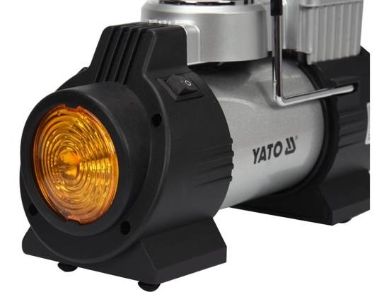 Yato YT-73460 Pompa ad Aria Elettrica 10 Bar 40 l/min con Lampada LED e Manometro - 12V 180W