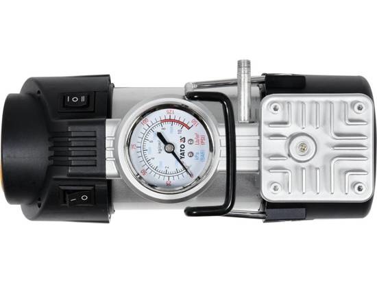 Yato YT-73460 Pompa ad Aria Elettrica 10 Bar 40 l/min con Lampada LED e Manometro - 12V 180W