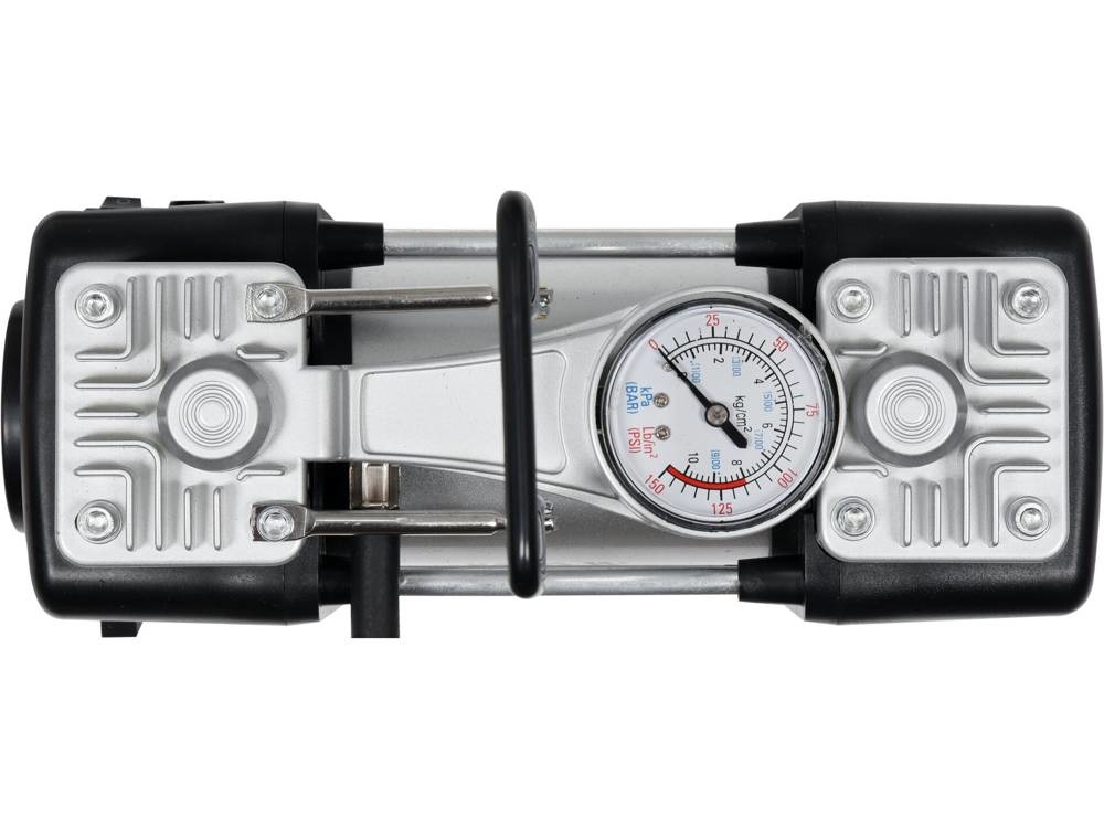 YATO Compressore d'Aria YT-73462 - 12V, 250W, 60 l/min, 10 bar con Manometro e Attacchi Intercambiabili