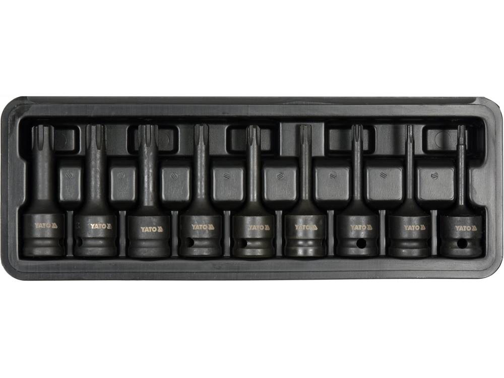 YATO Serie di chiavi a bussola YT-10681 con inserti a giravite per meccanica