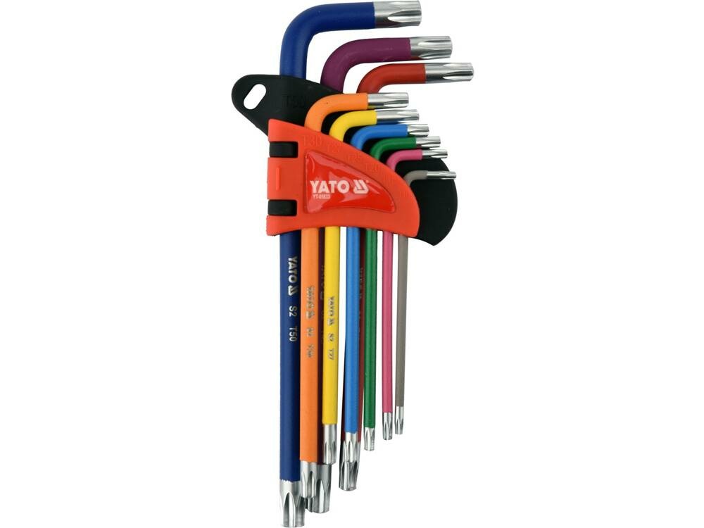 YATO Cacciaviti ad Angolo Torx YT-05633 - Set Completo T10-T50
