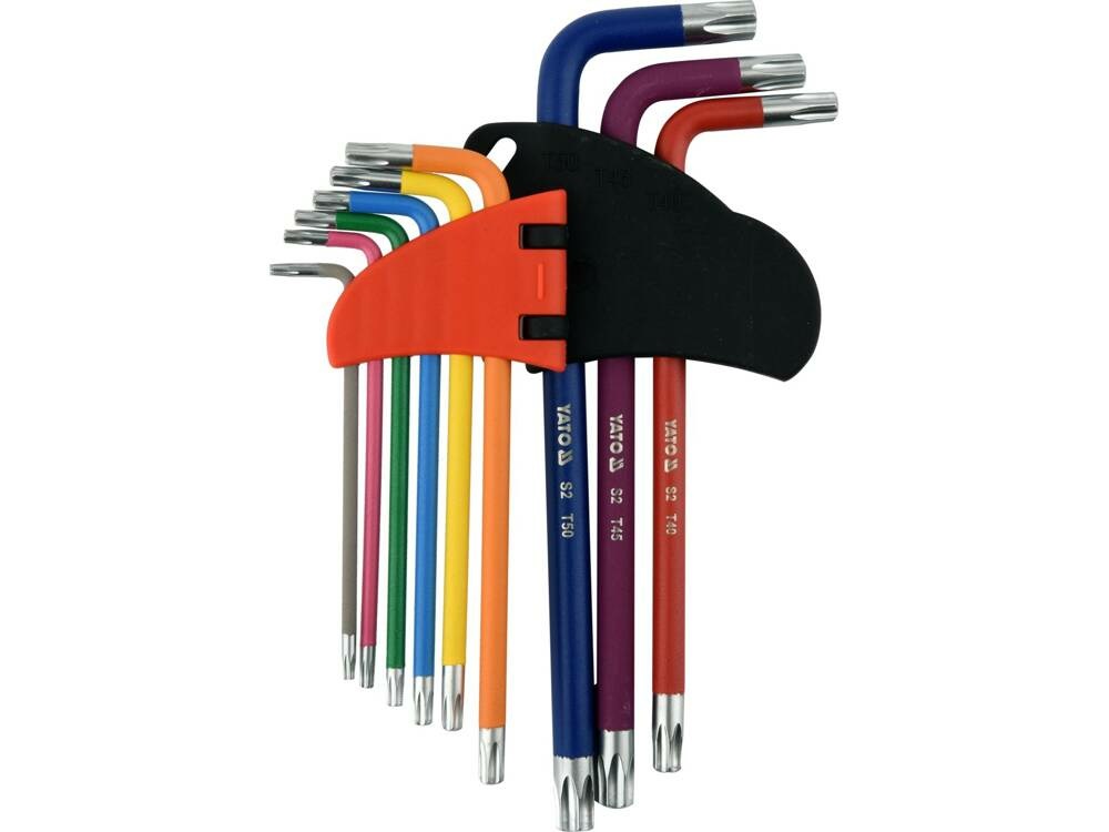 YATO Cacciaviti ad Angolo Torx YT-05633 - Set Completo T10-T50