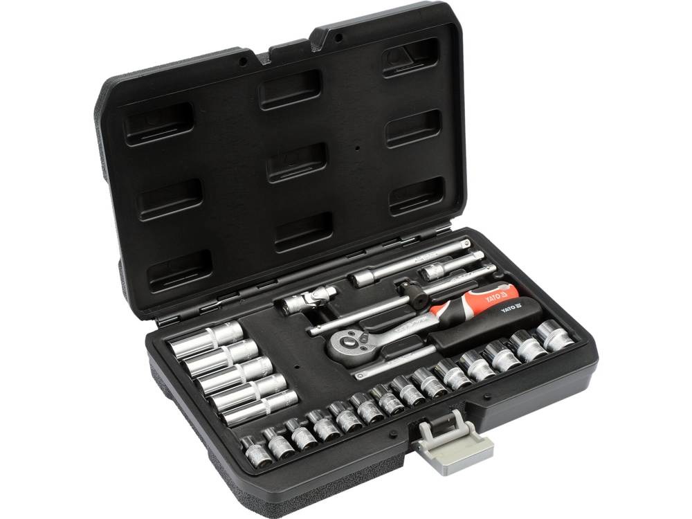 YATO Kit Attrezzi YT-14461 - Set di 25 Chiavi a Bussola 1/4 di Alta Qualità